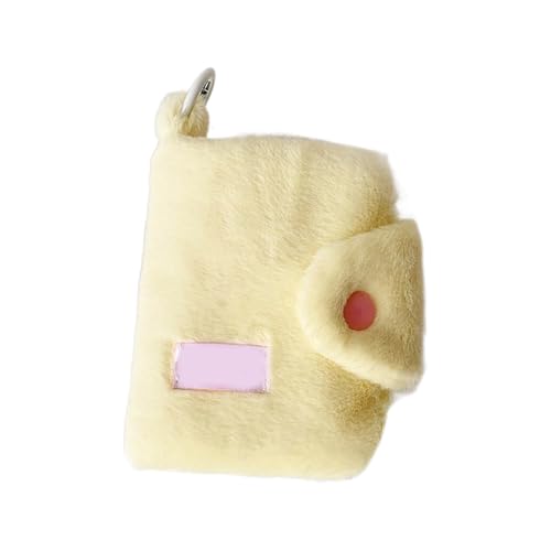 Uqezagpa Stabile Plüsch-Münzgeldbörse, weiche und tragbare Designs für den täglichen Gebrauch, Accessoire für trendige Frauen, gelb, Size 10x11cm/3.94x4.13inch von Uqezagpa