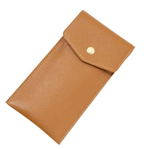 Uqezagpa Stiftehalter aus Leder, Tasche für Füllfederhalter, Leder-Schutzhülle für Touchscreen, Kugelschreiber, Bürobedarf, braun von Uqezagpa