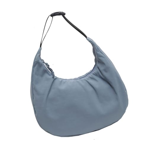 Uqezagpa Stilvolle Damen-Nylon-Umhängetasche, praktische und bequeme Umhängetasche, große Kapazität, Schultertasche für verschiedene Anlässe, blau, One Size von Uqezagpa