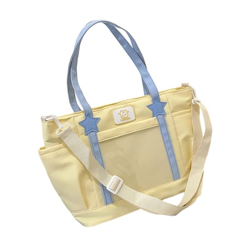Uqezagpa Stilvolle Nylon-Umhängetasche für Studenten und Profis, geräumige und praktische Crossbody-Taschen für tägliche Aktivitäten, lässige Damen-Umhängetasche, tägliches Pendeln, gelb, One Size Uqezagpa Stilvolle Nylon-Umhängetasche für Studenten und Profis, geräumige und praktische Crossbody-Taschen für tägliche Aktivitäten, lässige Damen-Umhängetasche, tägliches Pendeln, gelb, One Size von Uqezagpa