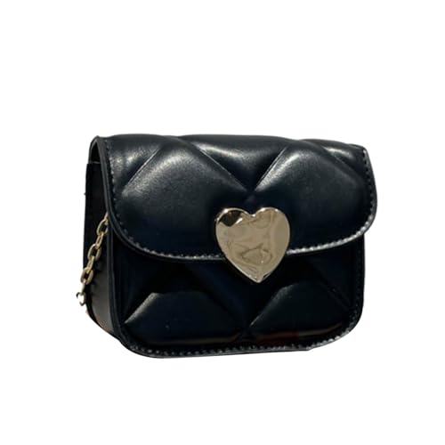 Uqezagpa Stilvolle Umhängetasche für Damen und Mädchen, kleine Umhängetasche, Umhängetasche mit PU-Leder-Finish und Kette, Crossbody-Gurt, PU-Leder-Handtasche, Schwarz , One Size Uqezagpa Stilvolle Umhängetasche für Damen und Mädchen, kleine Umhängetasche, Umhängetasche mit PU-Leder-Finish und Kette, Crossbody-Gurt, PU-Leder-Handtasche, Schwarz , One Size von Uqezagpa