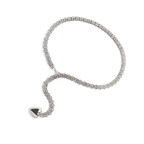Uqezagpa Taillengürtelkette Taille Legierung Mode Kette Dekoration Punk Styles mit Herz Anhänger für Modebegeisterte von Uqezagpa