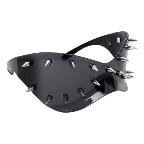 Uqezagpa Technology Senses Niet-Sonnenbrille, UV400, Schutzbrille für Modepersonen, alle passenden Punk-Club-Brillen, modische Brillen, Schwarz von Uqezagpa