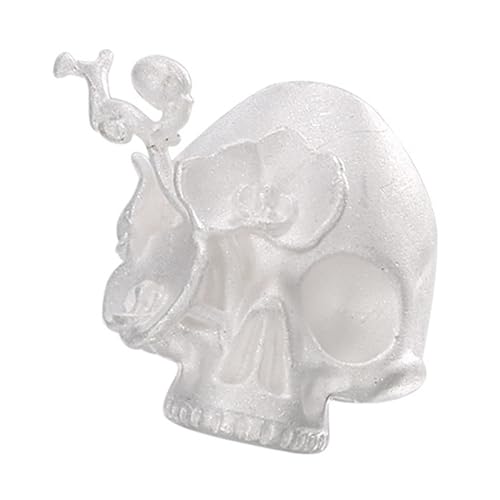 Uqezagpa Totenkopf-Ringe mit Gothic-Blume, stilvoller Totenkopf- und Blumenring, Legierung, verstellbar, für alle Finger, einzigartiges Design, Schmuck von Uqezagpa