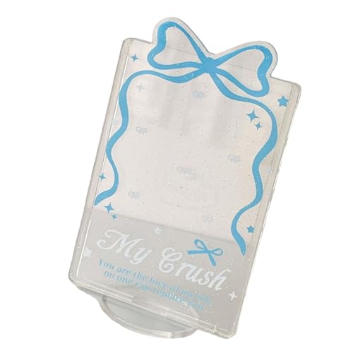 Uqezagpa Transparenter Kartenhalter mit Halterung zum Organisieren und Schützen Ihrer Karten, transparente Kartenfächer, modischer Schutz, blau von Uqezagpa