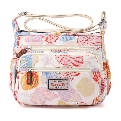 Uqezagpa Trendige Damen-Umhängetasche, große Kapazität, Umhängetasche, Geldbörse, Blumendruck, Messenger für tägliche Reisen, Damen, Blumendruck, Schultertasche, Geldbörse, großes Fassungsvermögen Uqezagpa Trendige Damen-Umhängetasche, große Kapazität, Umhängetasche, Geldbörse, Blumendruck, Messenger für tägliche Reisen, Damen, Blumendruck, Schultertasche, Geldbörse, großes Fassungsvermögen von Uqezagpa