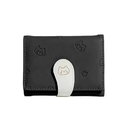 Uqezagpa Trifold Clutches Purse Minimalist Credit Card Holder Women Casual Wallets Fashion Purses Coin Cash Cards Pouches Purses Wallets for Women, Schwarz , Mass Beauty von Uqezagpa