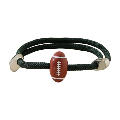 Uqezagpa Verstellbares Mehrzweck-Armband, 4 mm, modisches Accessoire für Herren, mit Rugby-Stilen in schlichtem Stil, Size 1426cm/5.5110.24inch, Gemischte Materialien von Uqezagpa