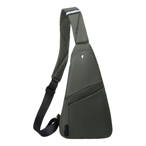 Uqezagpa Vielseitige Herren-Brusttasche mit wasserabweisender Schultertasche, Crossbody-Tasche für Outdoor-Abenteuer und den täglichen Gebrauch beim Radfahren, D, One Size von Uqezagpa