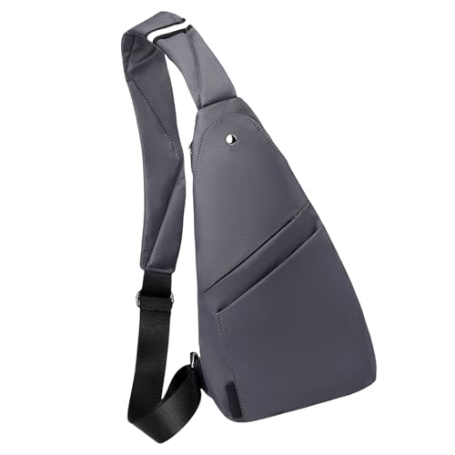 Uqezagpa Vielseitige Herren-Brusttasche mit wasserabweisender Schultertasche, Crossbody-Tasche für Outdoor-Abenteuer und den täglichen Gebrauch beim Radfahren, F, One Size von Uqezagpa