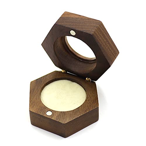 Uqezagpa Vintage Display Für Gehäuse Velvet Futterhändler Schmuck Organizer Aufbewahrung Brustbox Klarer Fenster Hochzeitsvorschlag Meisterschaft Ringe Clear Display Frauen Kleine Reise Herzhalter von Uqezagpa