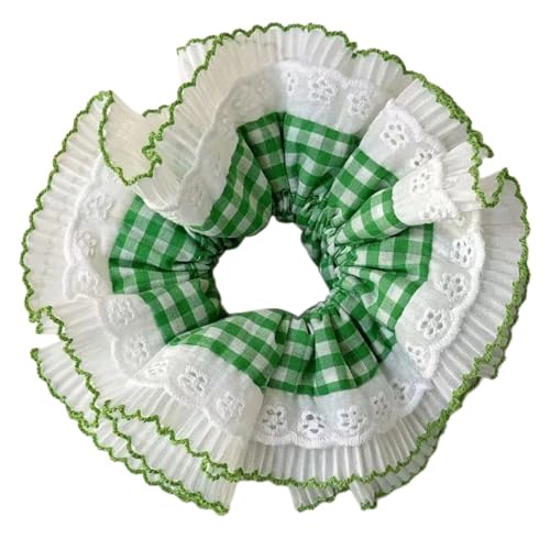 Uqezagpa Vintage Spitzen-Haargummis, dick, Hochsteckfrisur, übergroß, elegant, Pferdeschwanz für Damen von Uqezagpa