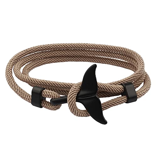 Uqezagpa Vintage-Strand-Meerjungfrauenschwanz-Schmuck, verstellbar, Nylon, Wikingerarmband für Damen und Herren, Einheitsgröße, Wie beschrieben von Uqezagpa