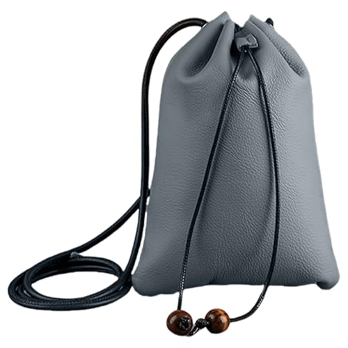Uqezagpa Zarte PU-Leder-Kordelzugtasche, Unisex, Umhängetasche, funktionale Crossbody-Tasche für Münztelefone und Zubehör, Kordelzug, PU-Ledergeldbörse, blau, One Size Uqezagpa Zarte PU-Leder-Kordelzugtasche, Unisex, Umhängetasche, funktionale Crossbody-Tasche für Münztelefone und Zubehör, Kordelzug, PU-Ledergeldbörse, blau, One Size von Uqezagpa