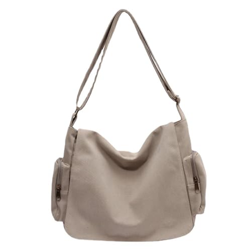 Uqezagpa Zarte Umhängetasche, lässige Umhängetasche, modische Canvas-Umhängetasche für Reisen und Outdoor-Aktivitäten, trendiges koreanisches Mode-Accessoire, beige, One Size Uqezagpa Zarte Umhängetasche, lässige Umhängetasche, modische Canvas-Umhängetasche für Reisen und Outdoor-Aktivitäten, trendiges koreanisches Mode-Accessoire, beige, One Size von Uqezagpa