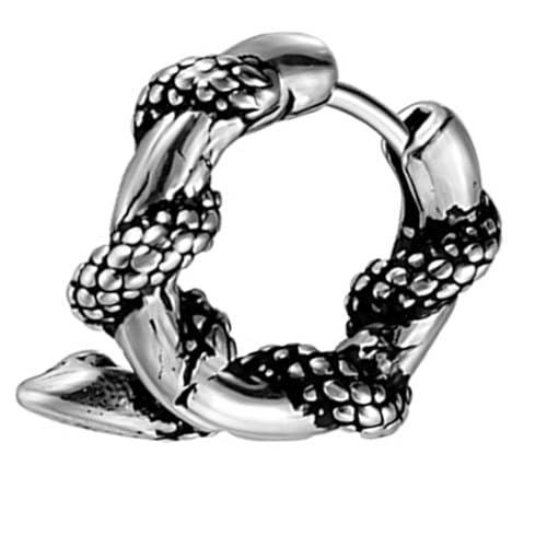 Vintage Punk Gestreifte Schlangenohrringe Mit Einzigartigen Designs Ohrringen Legierungstextur Für Mode Enthusiasten Unisex Punk von Uqezagpa