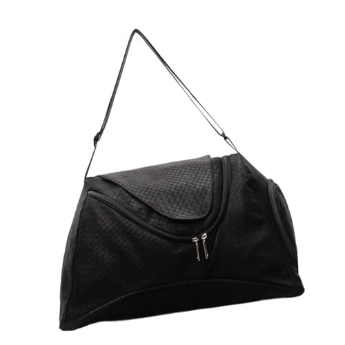 Wasserdichter Turnbeutel mit Nass- und Trockenfach für Schwimm- und Sportausrüstung und mehrere Fächer, praktische PU-Sporttasche mit Fächern, Schwarz , Mass Beauty von Uqezagpa