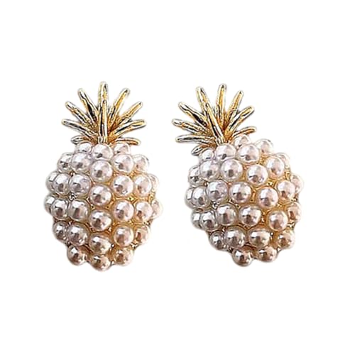 Zarte Ananas-inspirierte Perlen-Ohrstecker, stilvolle Ananas-Perlen, Ohrschmuck für moderne Mode-Liebhaber, Einheitsgröße, Wie beschrieben, Wie beschrieben von Uqezagpa