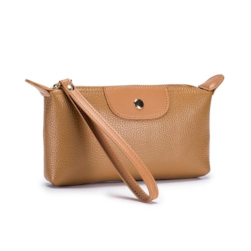 and Functional Women's Clutch Wrist Bag Spacious Coin Purse Card Organizer for Everyday Use Wrist Bag Purses for Women, gelb, Mass Beauty von Uqezagpa