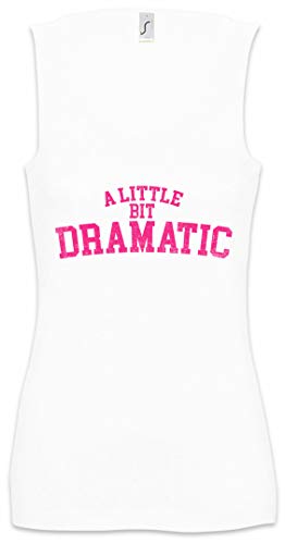Urban Backwoods A Little Bit Dramatic Damen Frauen Tank Top Shirt Weiß Größe M von Urban Backwoods