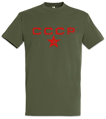 Urban Backwoods Red CCCP Star Herren T-Shirt Braun Größe M von Urban Backwoods