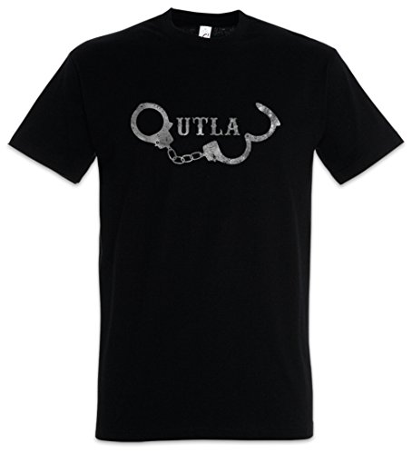 Urban Backwoods Outlaw Handcuffs Herren T-Shirt Schwarz Größe XL von Urban Backwoods