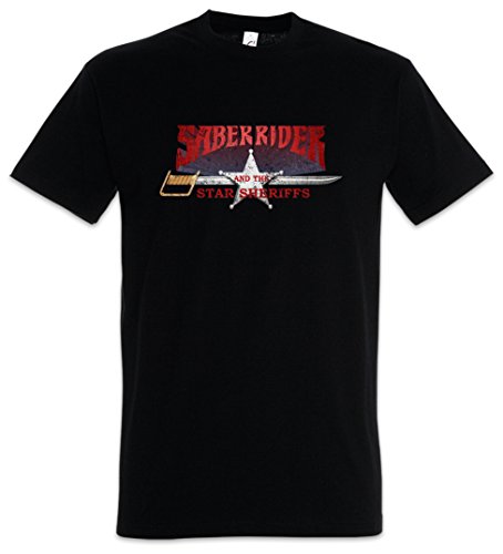 Urban Backwoods Saber Rider & The Star Sheriffs I Herren T-Shirt Schwarz Größe M von Urban Backwoods