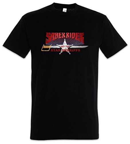 Urban Backwoods Saber Rider & The Star Sheriffs I Herren T-Shirt Schwarz Größe M von Urban Backwoods