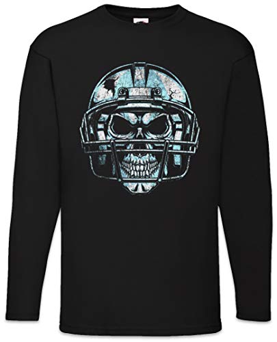 Urban Backwoods American Football Skull Herren Langarm T-Shirt Schwarz Größe L von Urban Backwoods