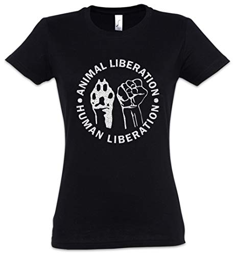 Urban Backwoods Animal Liberation Damen T-Shirt Schwarz Größe S von Urban Backwoods