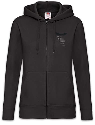 Urban Backwoods Asgard Raven Damen Zipper Hoodie Kapuzenpullover Schwarz Größe 2XL von Urban Backwoods