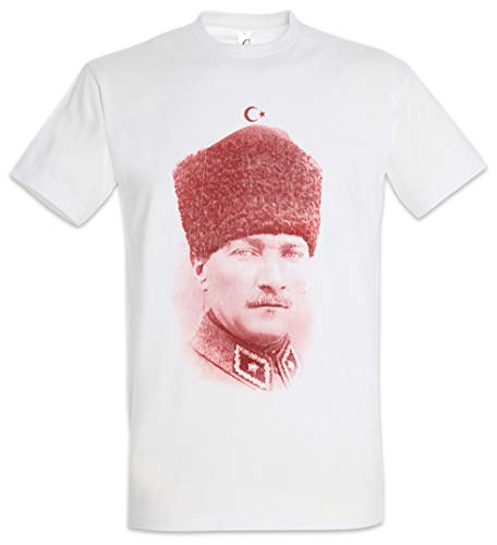 Urban Backwoods AtaTürk Portrait Herren T-Shirt Weiß Größe L von Urban Backwoods