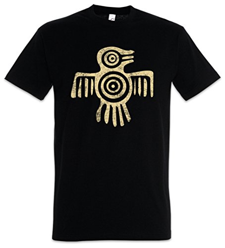 Urban Backwoods Aztec Bird II Herren T-Shirt Schwarz Größe L von Urban Backwoods