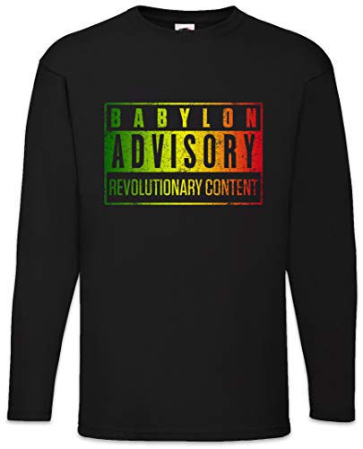Urban Backwoods Babylon Advisory Herren Langarm T-Shirt Schwarz Größe XL von Urban Backwoods
