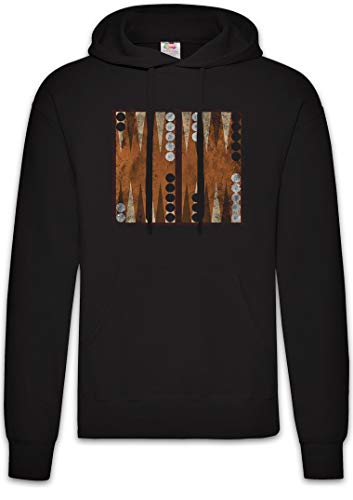 Urban Backwoods Backgammon Board Hoodie Kapuzenpullover Sweatshirt Schwarz Größe XL von Urban Backwoods