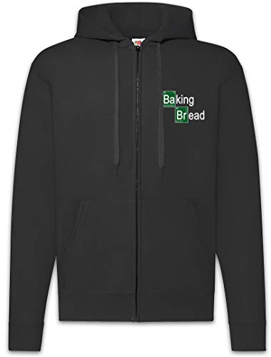 Urban Backwoods Baking Bread II Herren Zipper Hoodie Kapuzenpullover Schwarz Größe L von Urban Backwoods