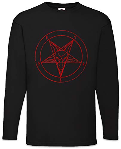 Urban Backwoods Baphomet Pentagram Sign Herren Langarm T-Shirt Schwarz Größe XL von Urban Backwoods