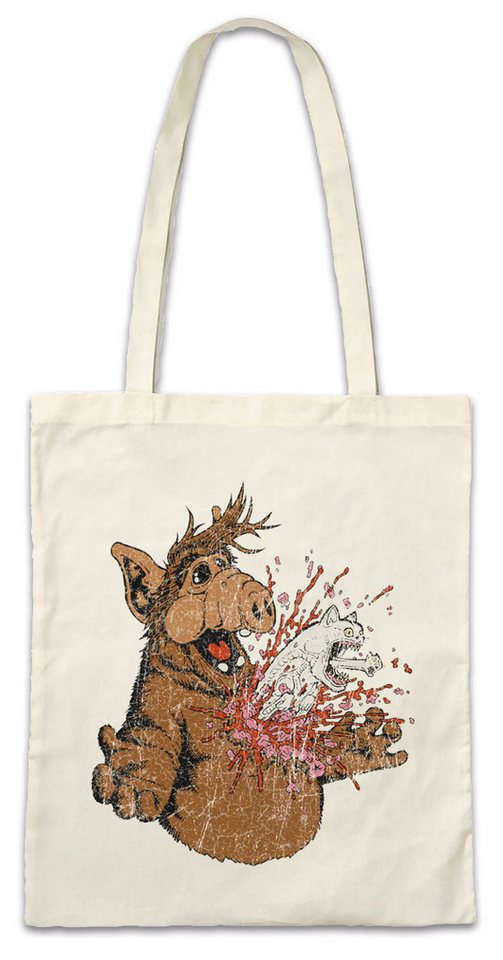 Urban Backwoods Beuteltasche A Horror Stofftasche Fun Geek Nerd Alien Splatter Halloween Blood (1-tlg), Blood Blut Facehugger Alf von Urban Backwoods