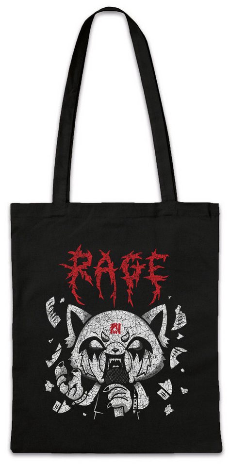 Urban Backwoods Beuteltasche A Rage Stofftasche Yeti Aggretsuko Fun Heavy Music DJ Metal MC Rap (1-tlg), Electro Techno HipHop von Urban Backwoods