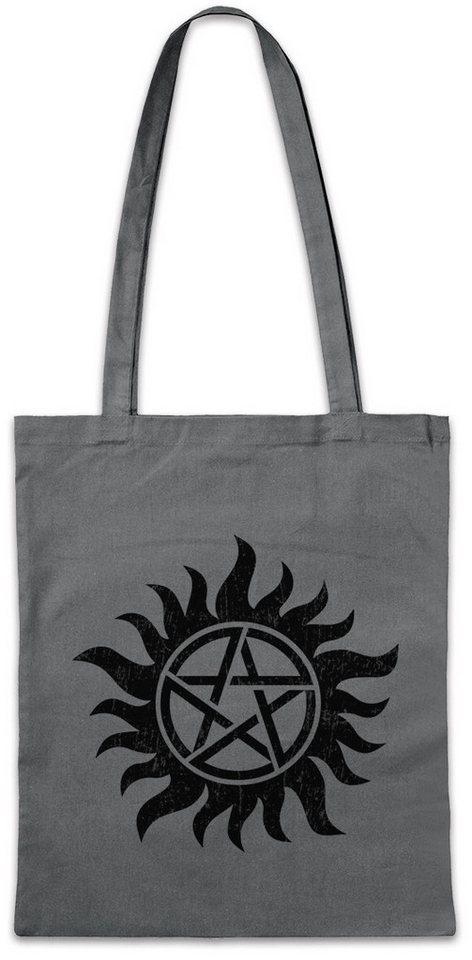 Urban Backwoods Beuteltasche Anti Possession Symbol Stofftasche Fun Logo Pentragramm Pentacle (1-tlg), Supernatural Flaming Series von Urban Backwoods