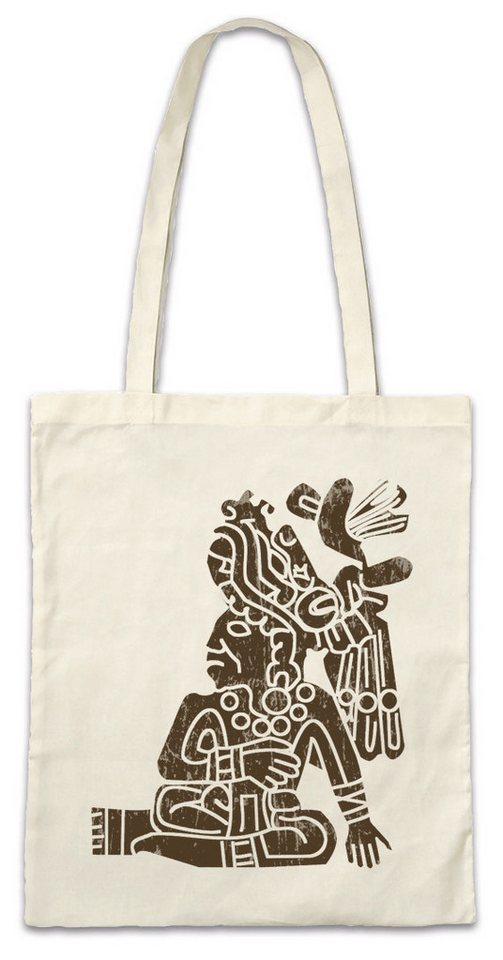 Urban Backwoods Beuteltasche Aztec Man I Stofftasche Aztecs Azteken Inka Maya Mayans Mayas Tattoo (1-tlg), Atzteken Empire Tattoo von Urban Backwoods