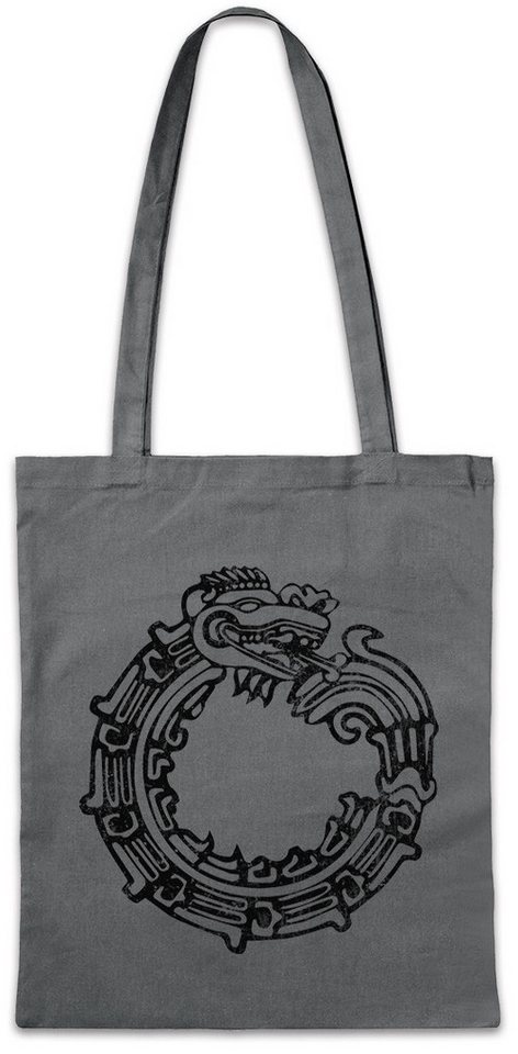 Urban Backwoods Beuteltasche Aztec Ouroboros Stofftasche Uroboros Schlange Ancient Myths Mythologie (1-tlg), Snake Asia Tattoo INFINITY von Urban Backwoods