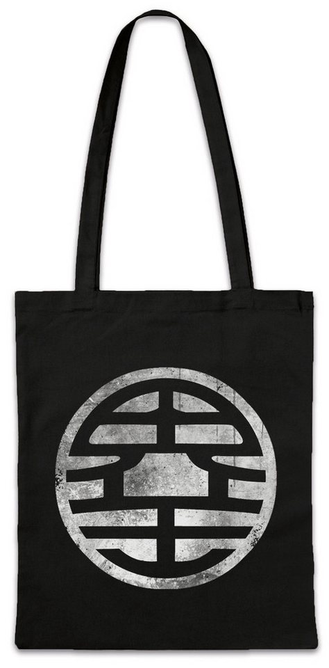 Urban Backwoods Beuteltasche Black Son Goku Vintage Stofftasche Dragonball Kanji Kaio Z King Kai (1-tlg), Kult Cartton Anime Game von Urban Backwoods