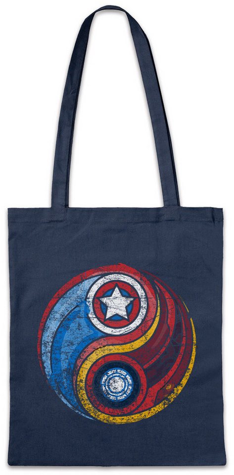 Urban Backwoods Beuteltasche Captain Stark Ying Yang Stofftasche Tony Iron Yin-Yang Captain Man (1-tlg), America Logo Symbol Schild von Urban Backwoods