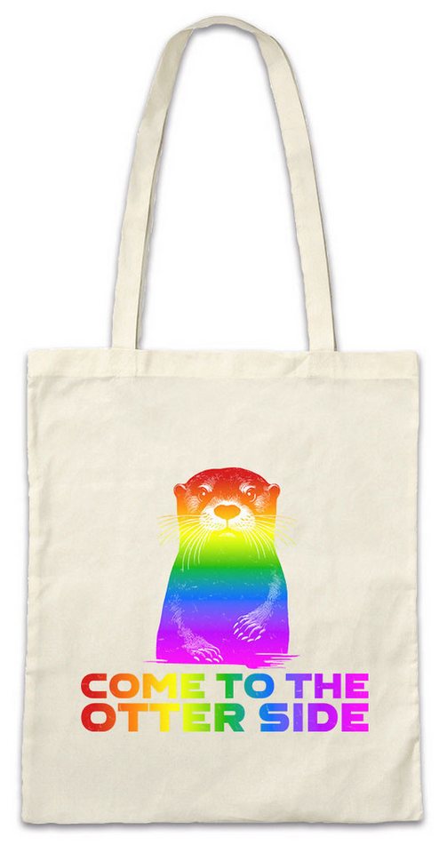 Urban Backwoods Beuteltasche Come To The Otter Side Stofftasche Break Other Through Gay Lesbian (1-tlg), Queer Trans LGBTQ Rainbow von Urban Backwoods