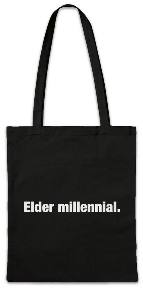 Urban Backwoods Beuteltasche Elder Millennial Stofftasche Influencer Slogan Spruch Motto Fun Spaß (1-tlg), Comedy Joke Statement Classic von Urban Backwoods