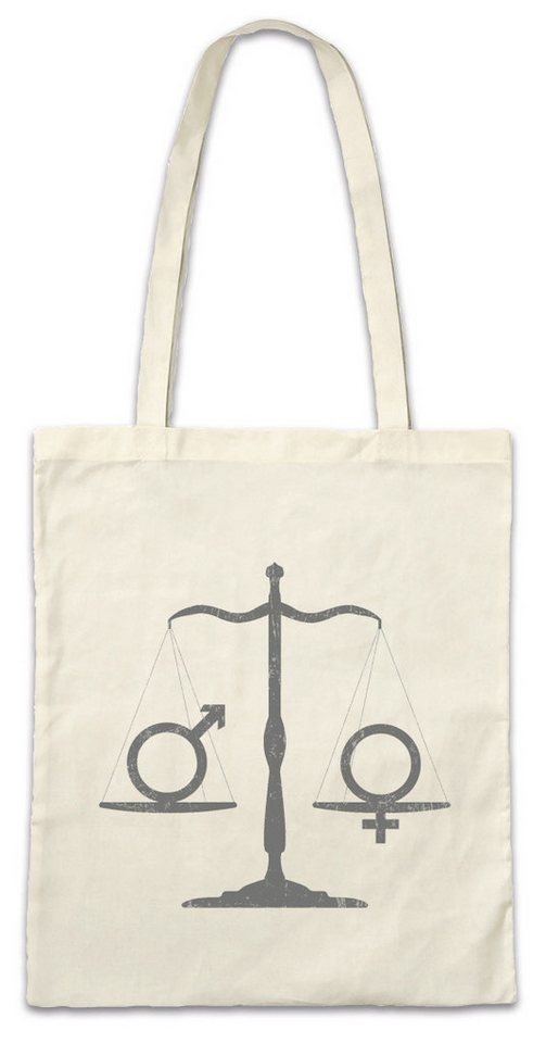 Urban Backwoods Beuteltasche Equality Stofftasche Venus Fist Sign Symbol Logo Women Frauen March (1-tlg), Revolution Emanzipation Rechte Feminism von Urban Backwoods
