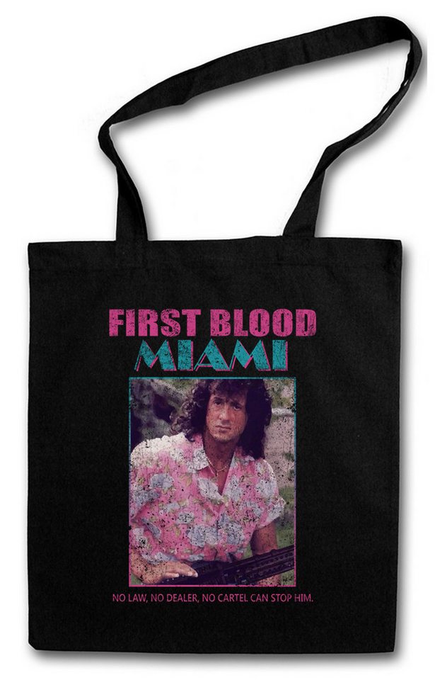 Urban Backwoods Beuteltasche First Blood Miami Stofftasche Vice John Fun 80s Stallone Rambo Florida (1-tlg), Eighties Kult Fun von Urban Backwoods