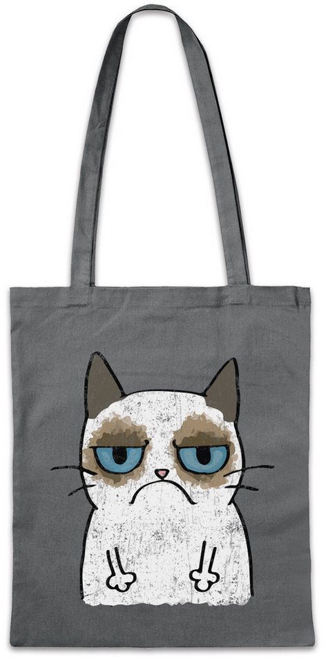 Urban Backwoods Beuteltasche Grumpy Cat II Stofftasche Cats Katze Gatto Gamer Games Gaming Nerd (1-tlg), Admin Informatik Informatiker Computer von Urban Backwoods