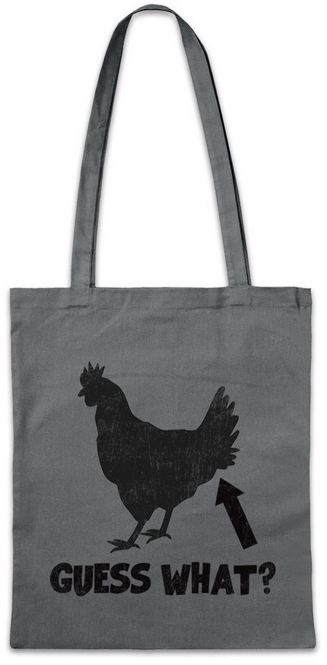 Urban Backwoods Beuteltasche Guess What Stofftasche Chicken Butt Quote Fun Joke Comedy Nerd Hipster (1-tlg), Indie Cocky von Urban Backwoods